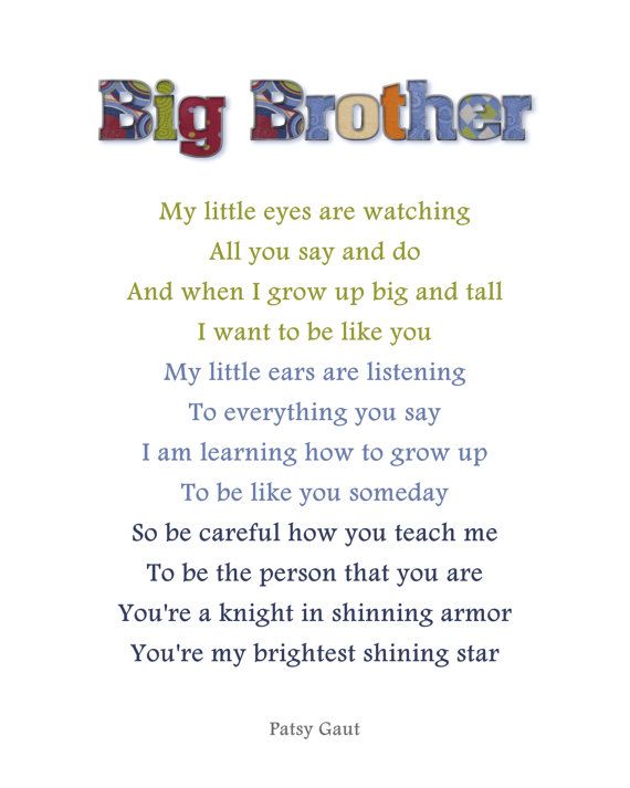 big brother poems