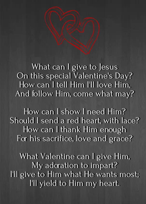 Christian valentine Poems