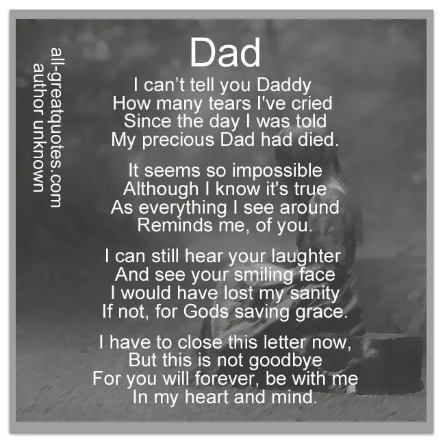 Losing dad Poems