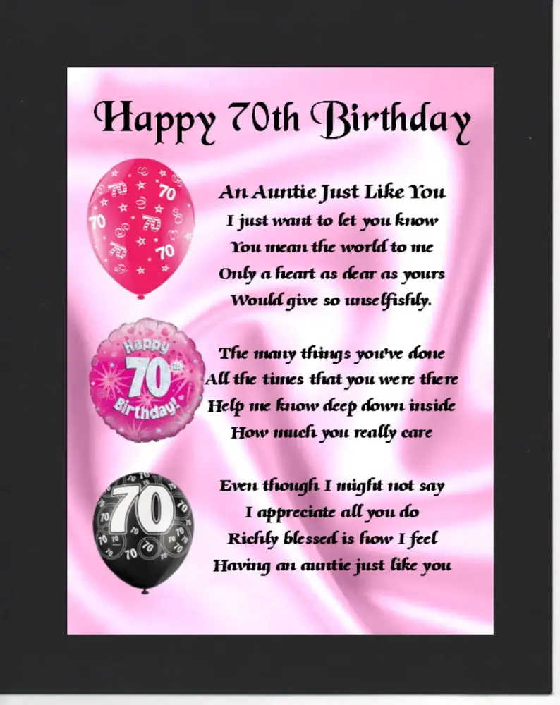 70th birthday Poems