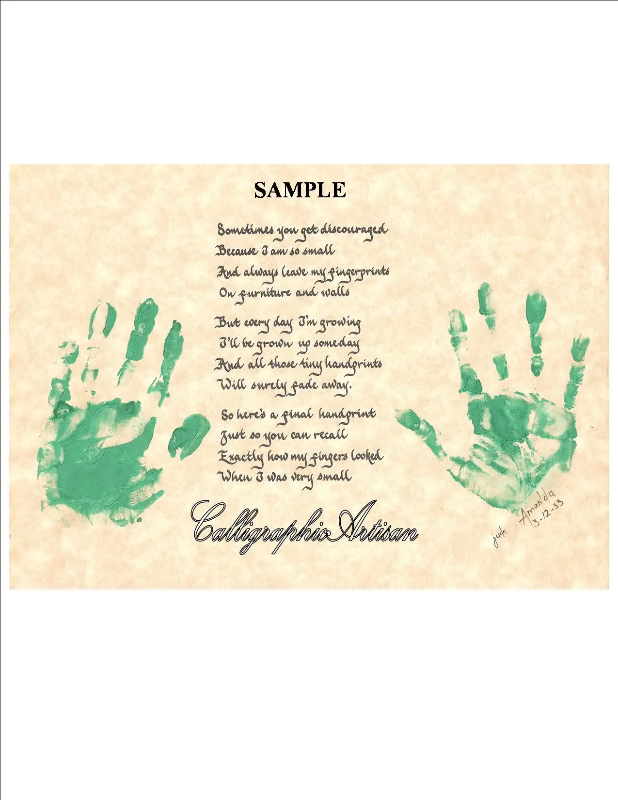 Handprint Poems