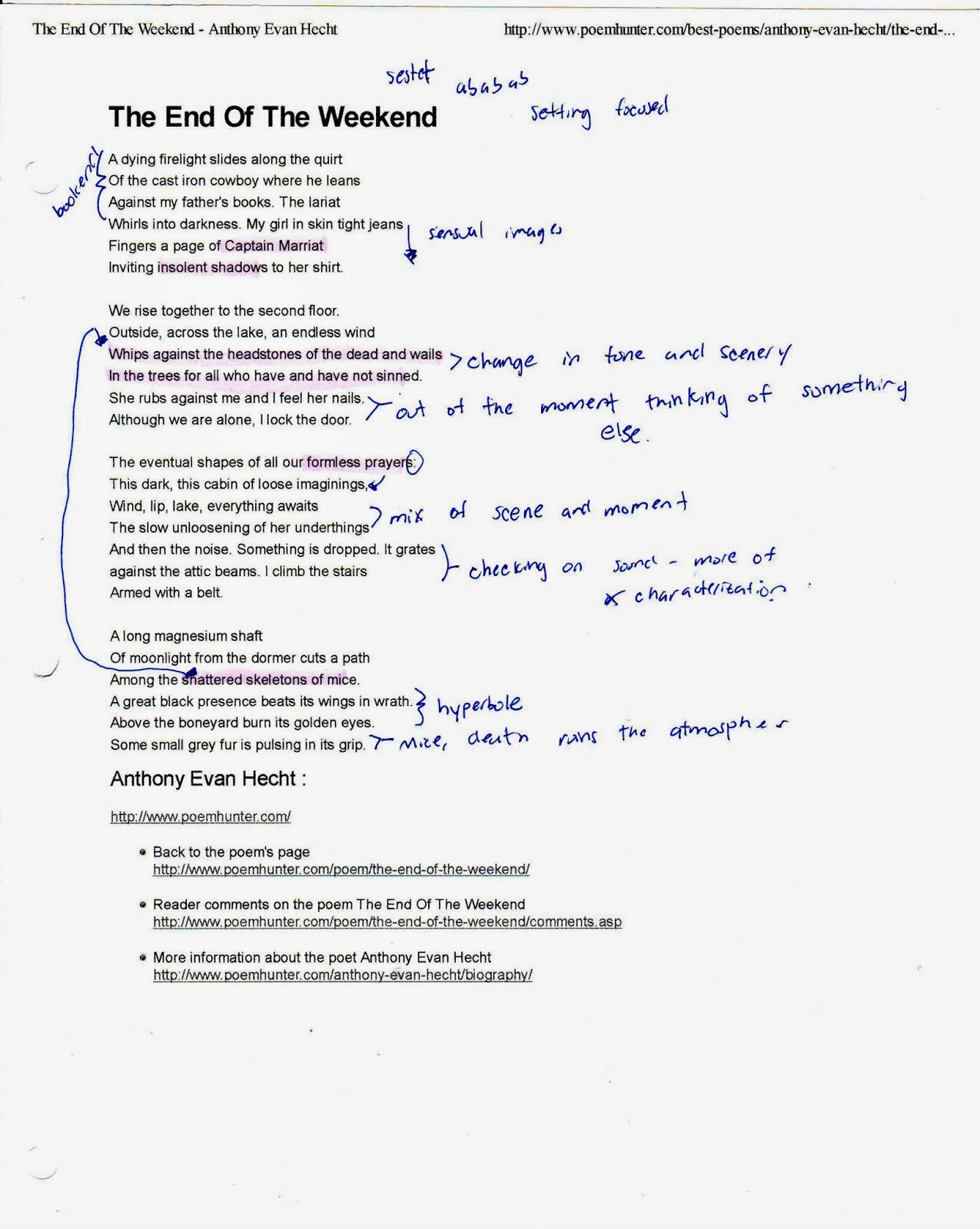 To paraphrase a poem means picture