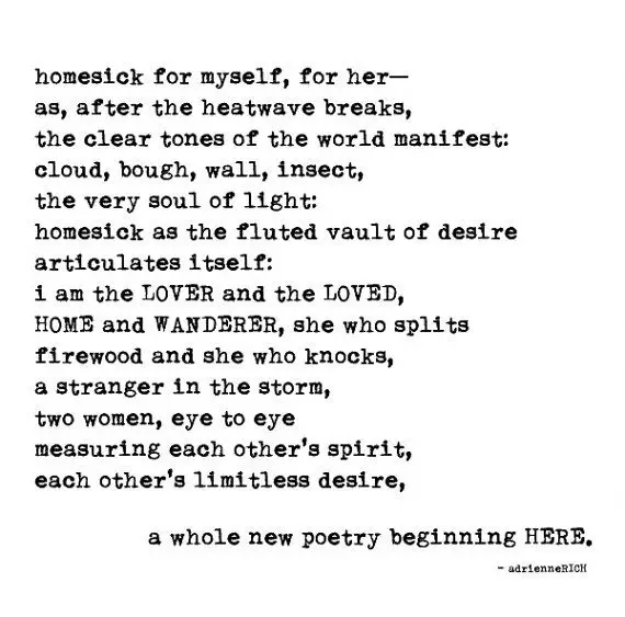Adrienne rich Poems