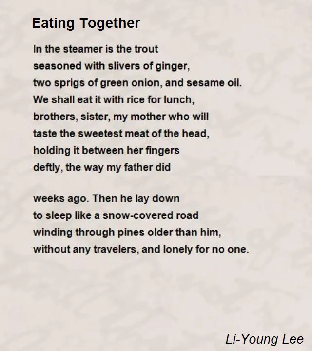 eating alone li young lee