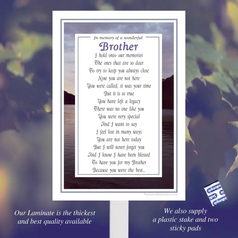 Brother memorial Poems