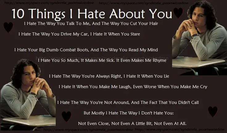 I Hate You Poems