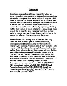 italian sonnet examples by students