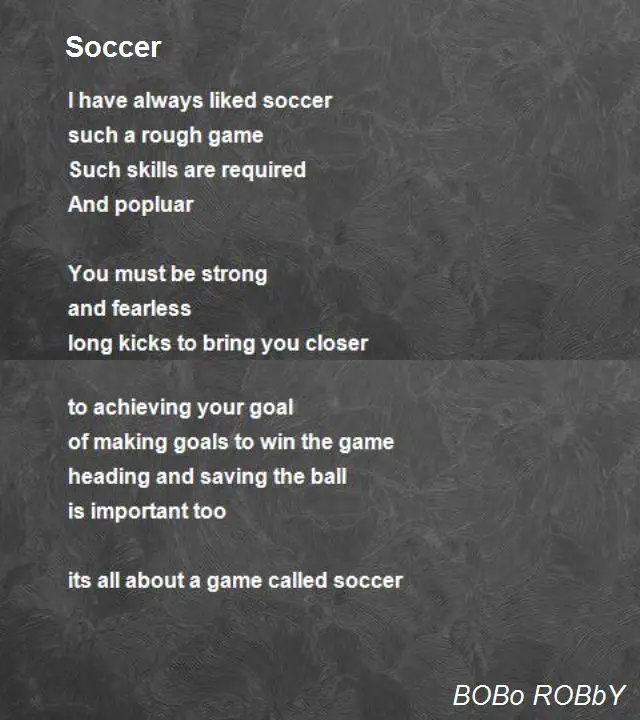 Soccer Poems