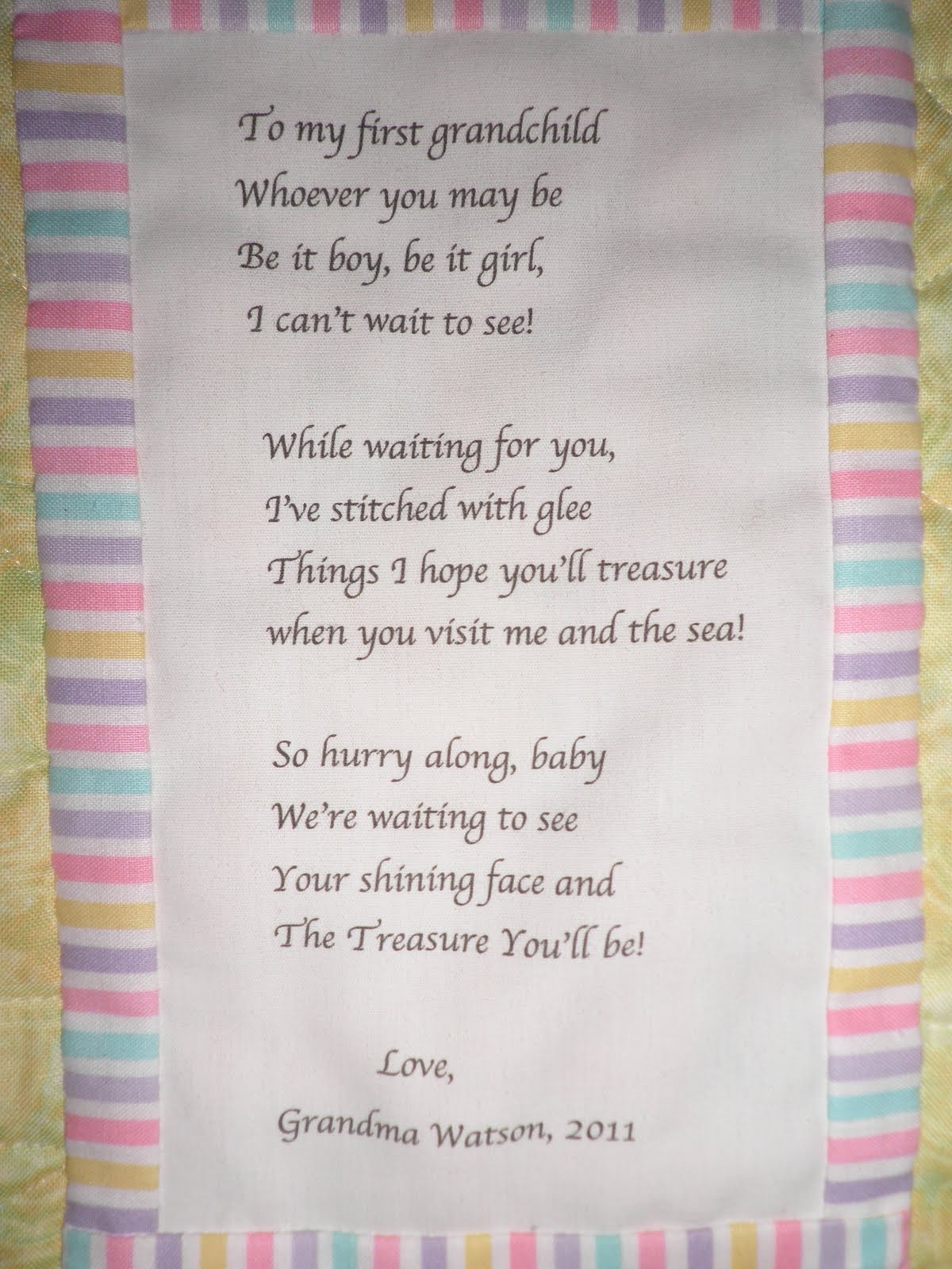 First grandchild Poems
