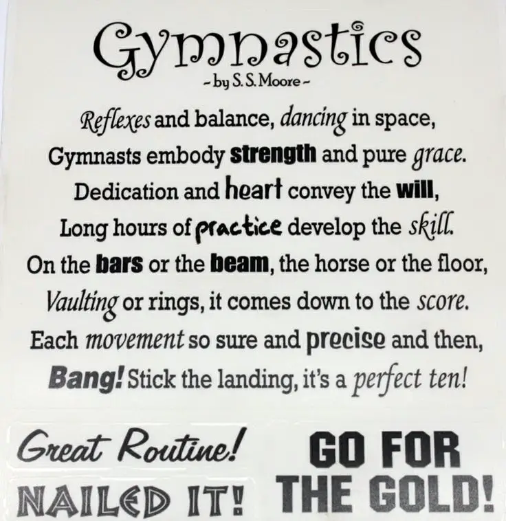 Image result for gymnastics poem