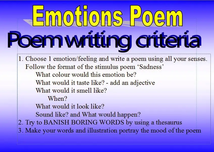 What is an emotional poem image
