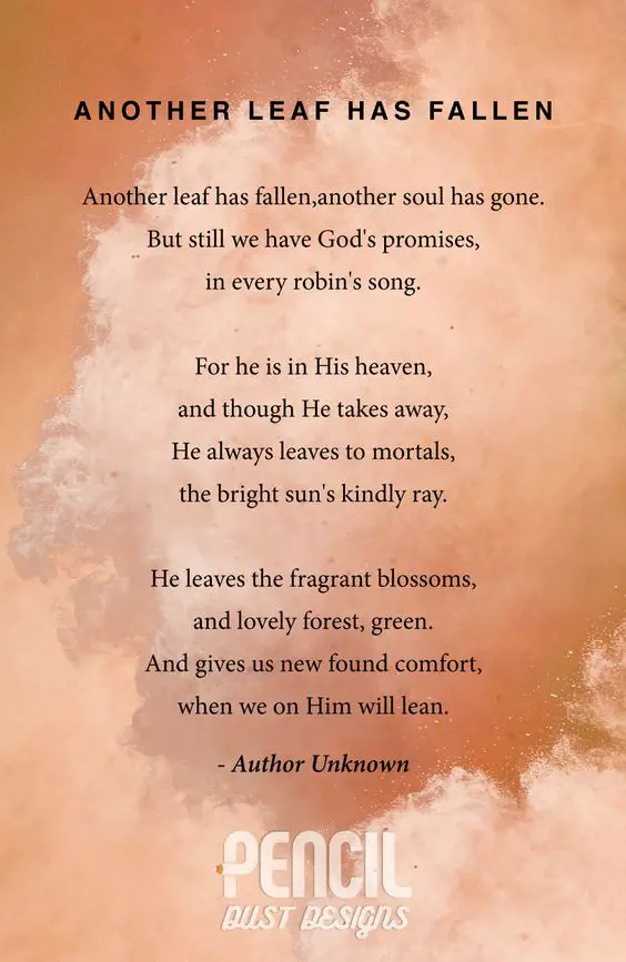 Christian funeral poems