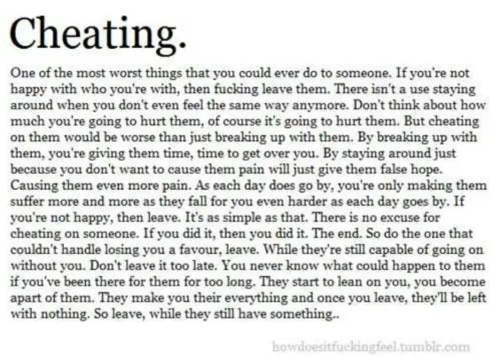 Sad Cheating Poems