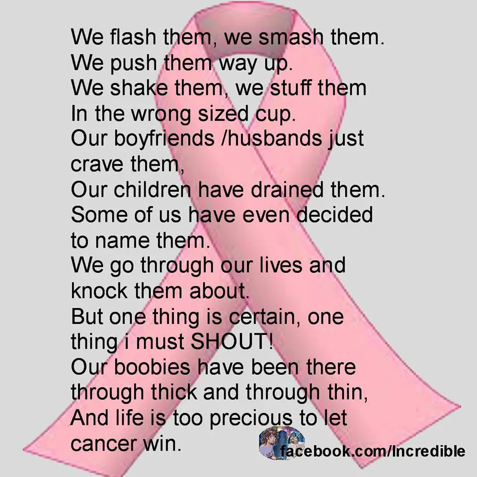 breast cancer poem Allagash ass fuckers