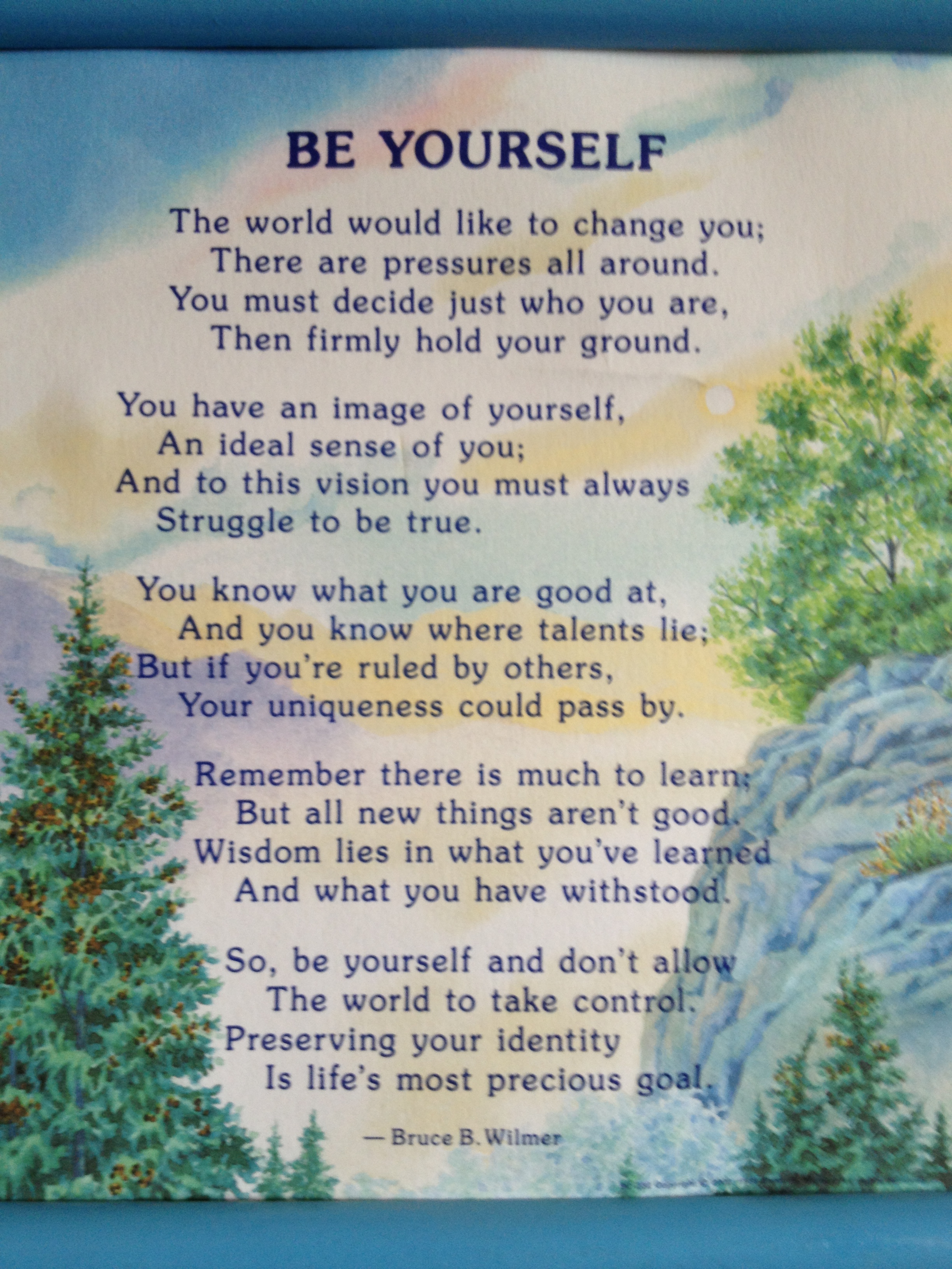be yourself poems