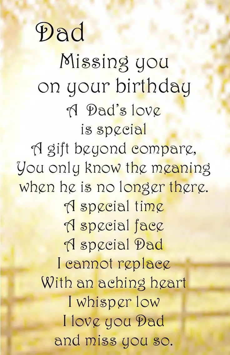 Happy Birthday Wishes In Heaven Dad, Poems From Daughter, B'Day ...