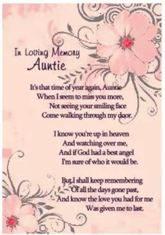 Rip aunt Poems