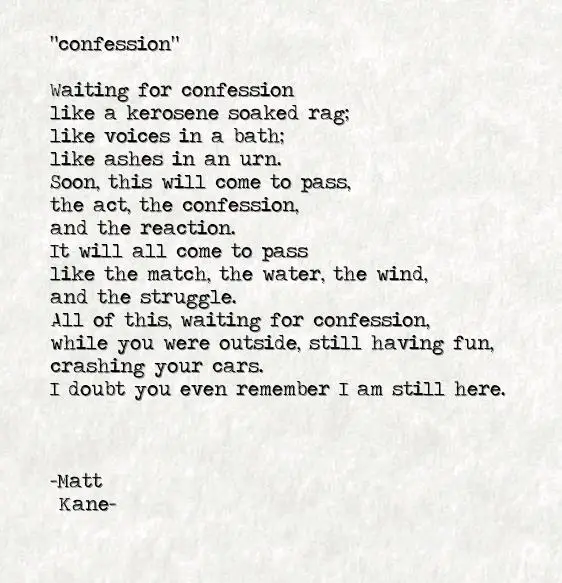 How to write a confession poem image