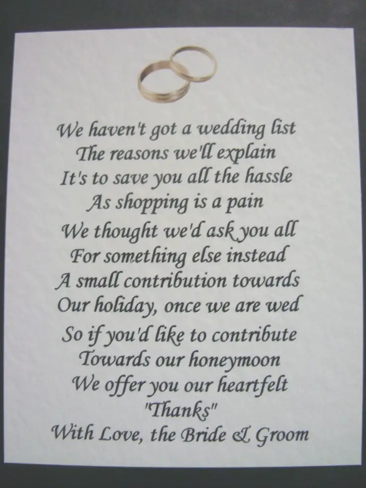 Wedding Gift Poems