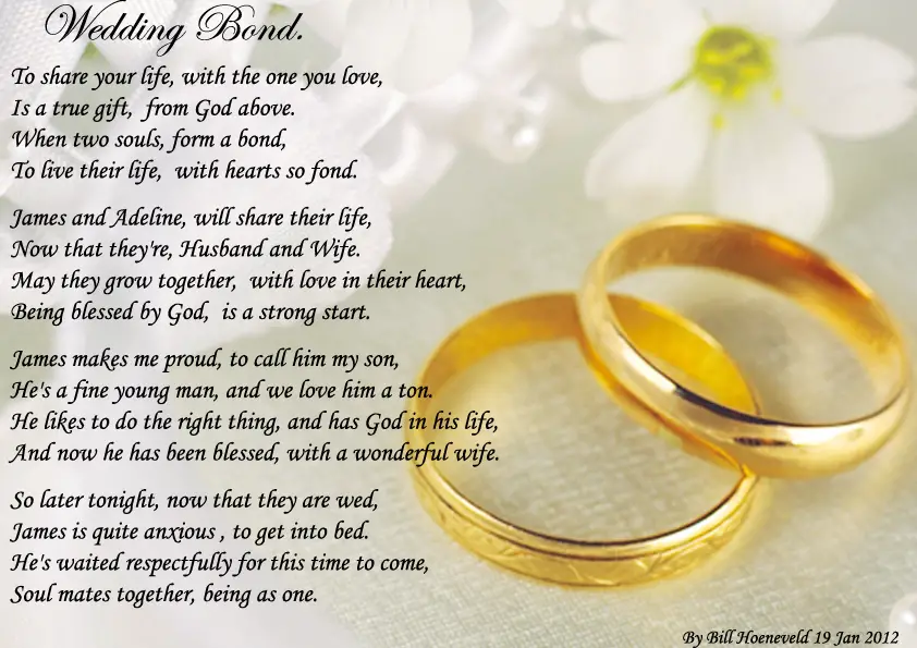 Wedding Congratulations Poems