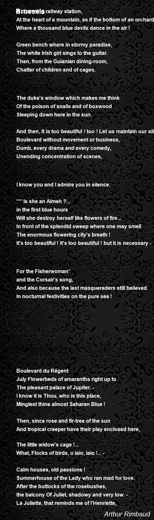 Rimbaud love Poems