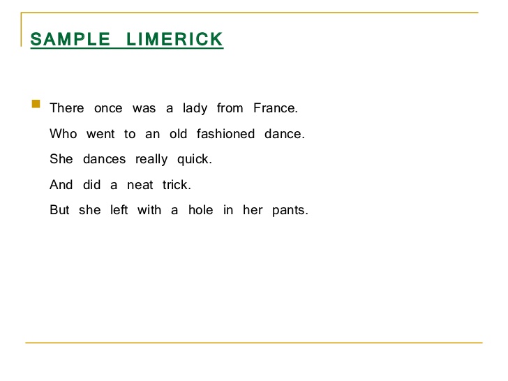 Simple limerick Poems