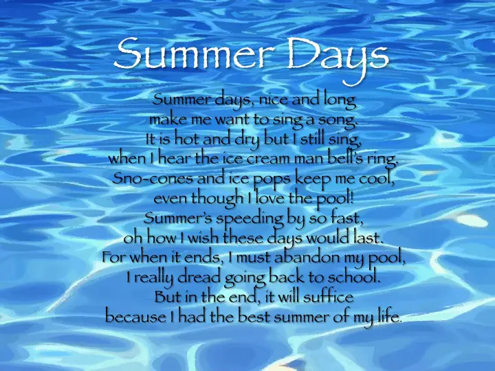 Short Summer Poems 4