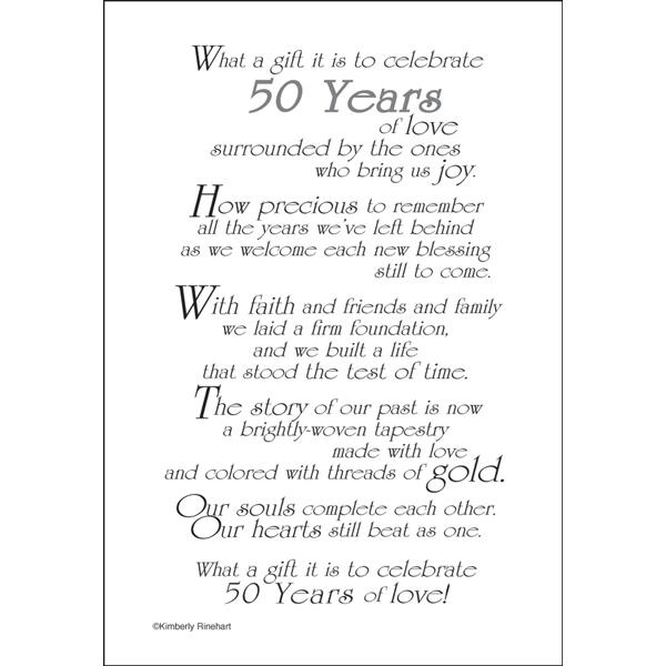 Golden Anniversary Poems