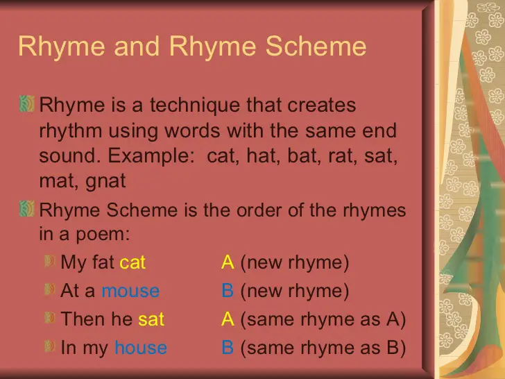 Abab rhyme scheme Poems