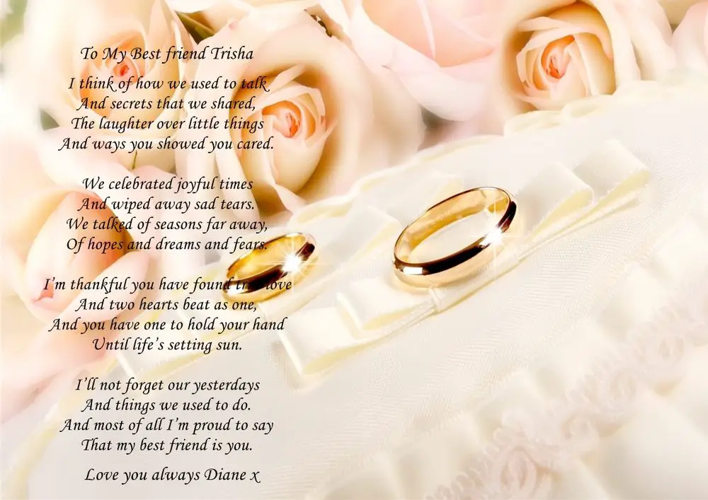 Friendship Wedding Poems