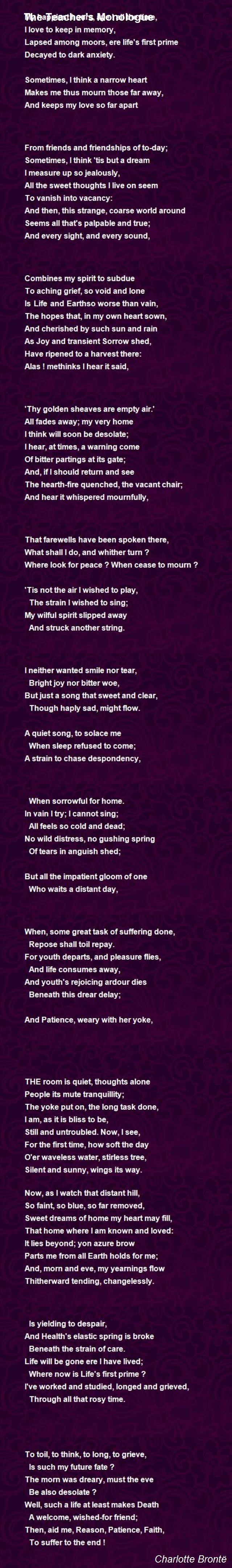 Dramatic monologue english coursework