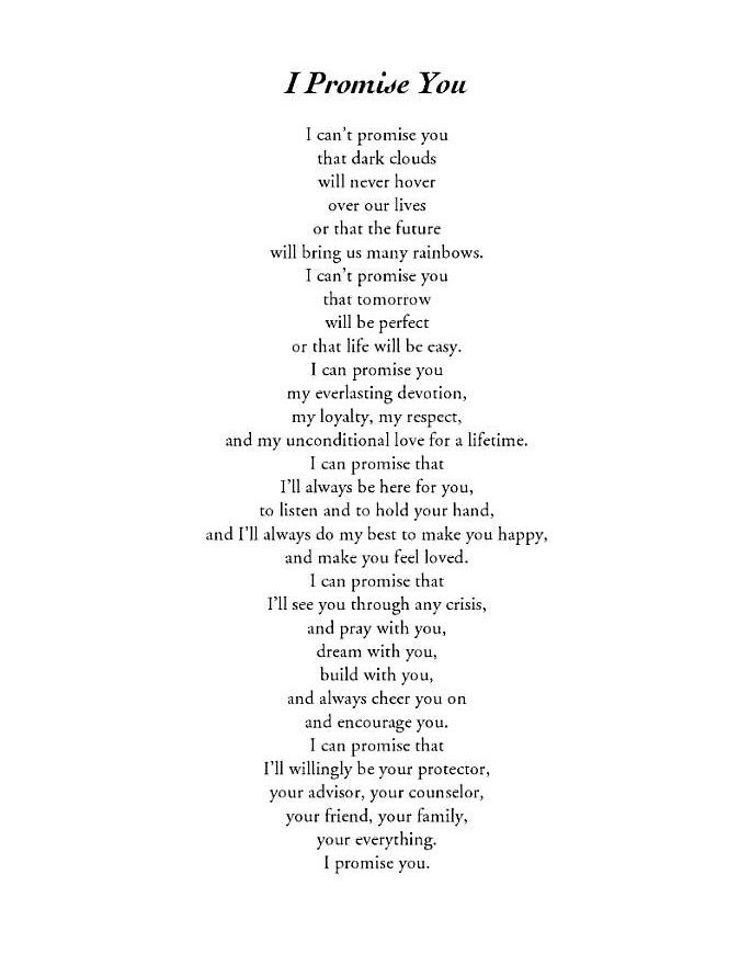 Marriage Commitment Poems