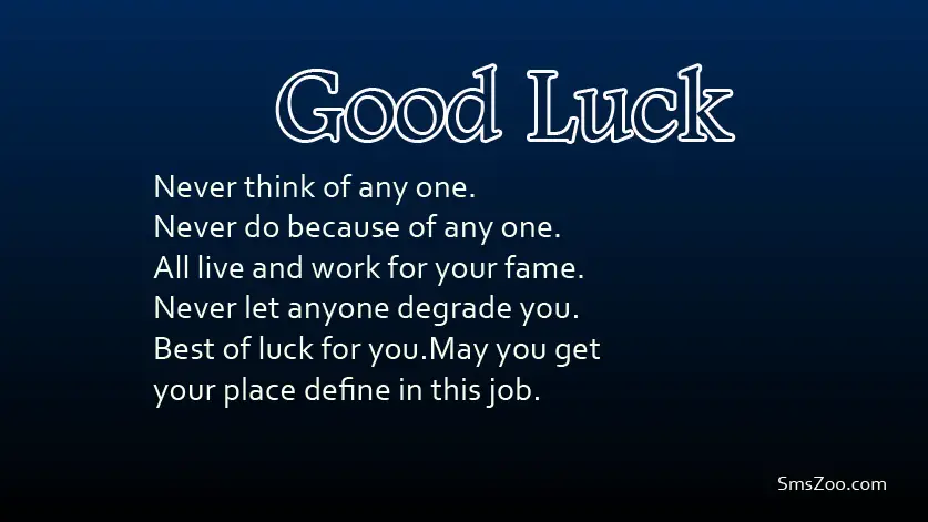 Good luck Poems
