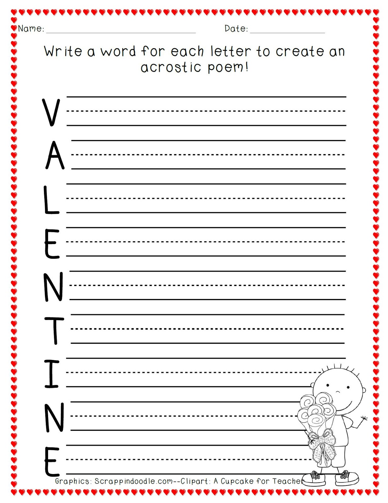 Valentine acrostic Poems
