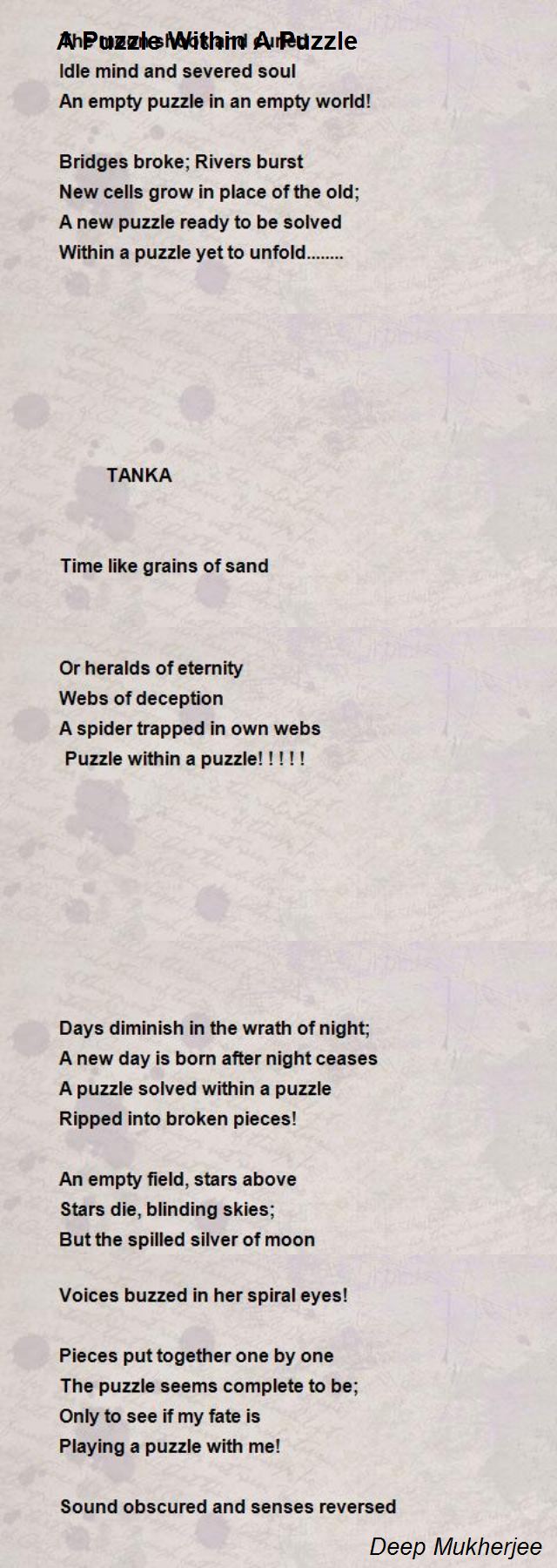 Puzzle Poems