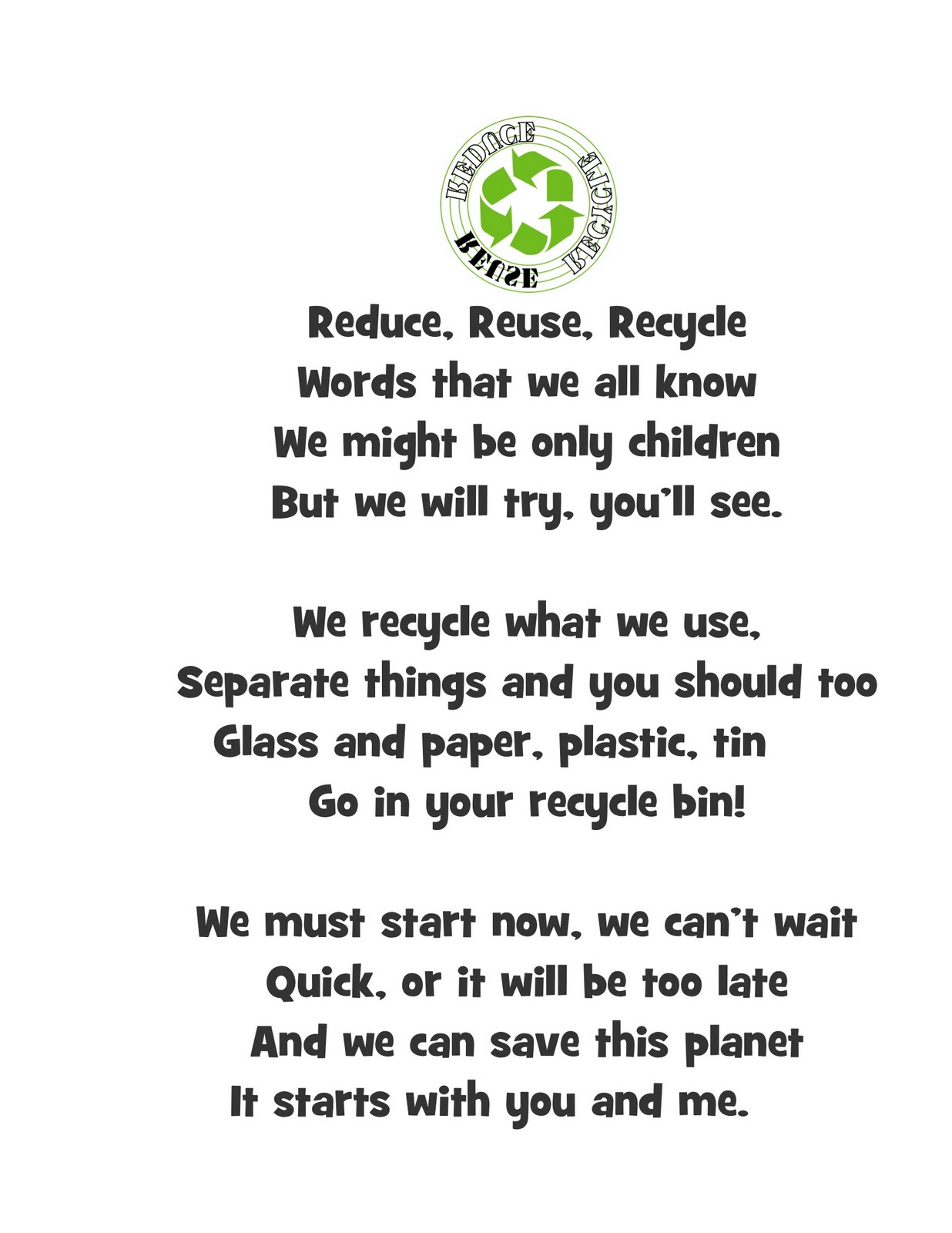 Recycling Poems Recycling Poems