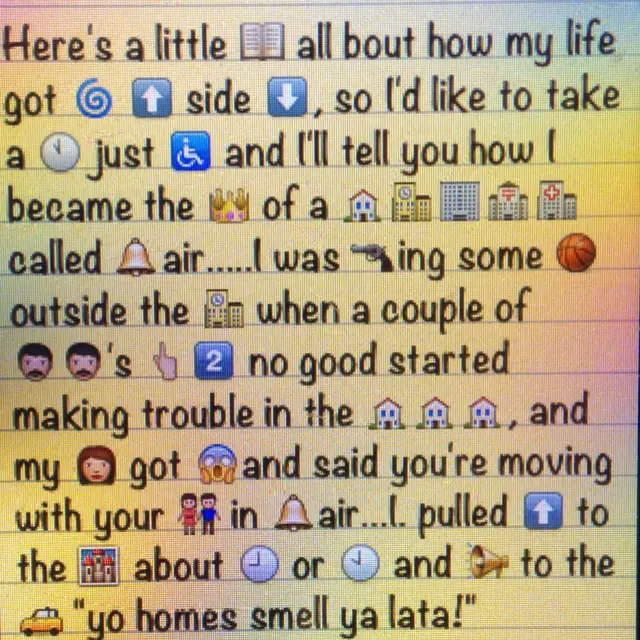 emoji text fresh prince