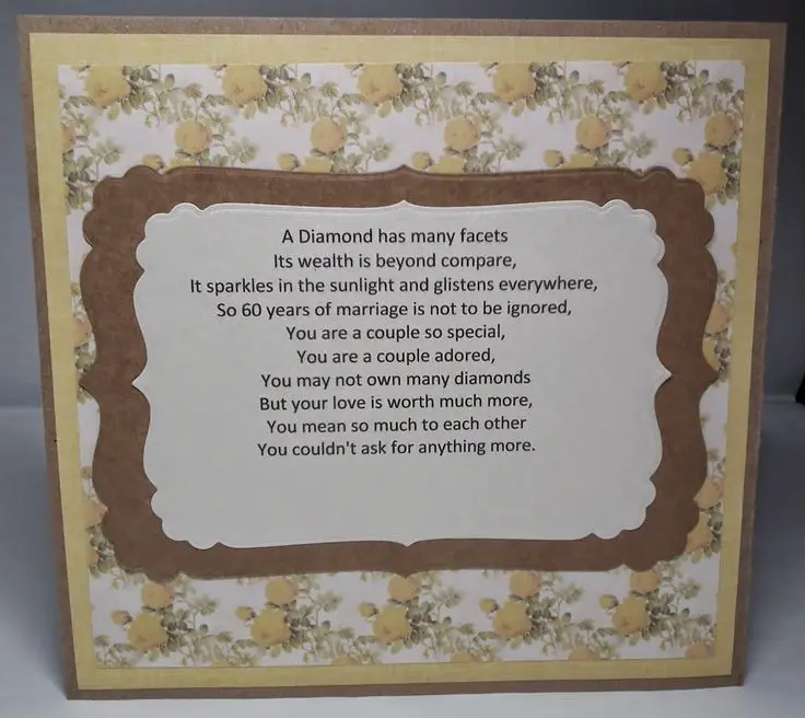 60th Wedding Anniversary Poems