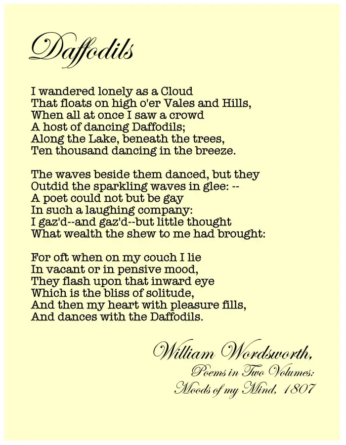 William wordsworth Poems