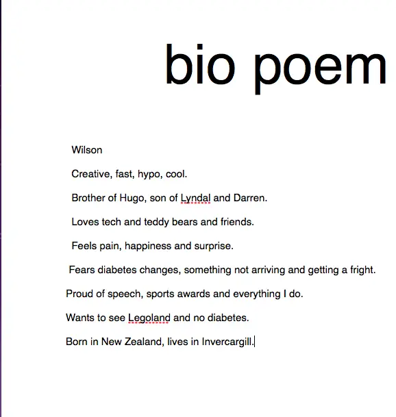 how to write a biography poem