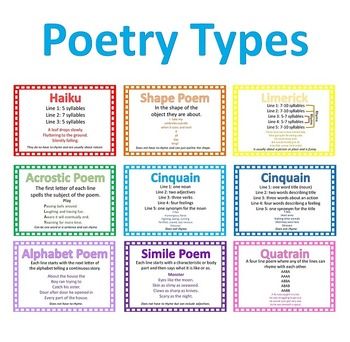 Types Poems