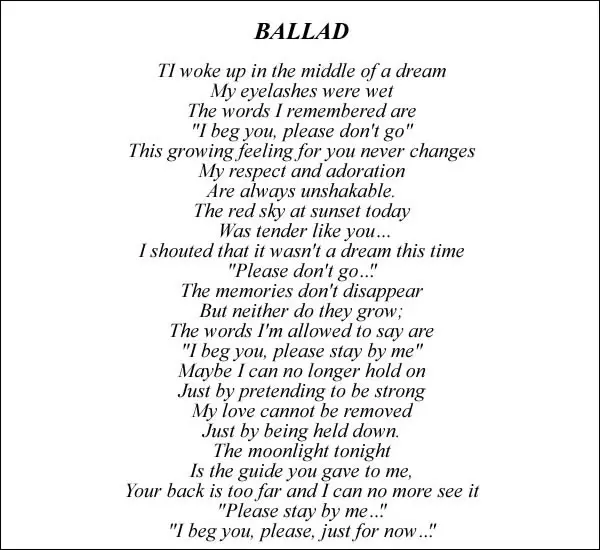 ballad poems