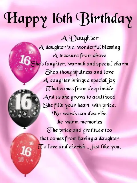 16th Birthday Poem