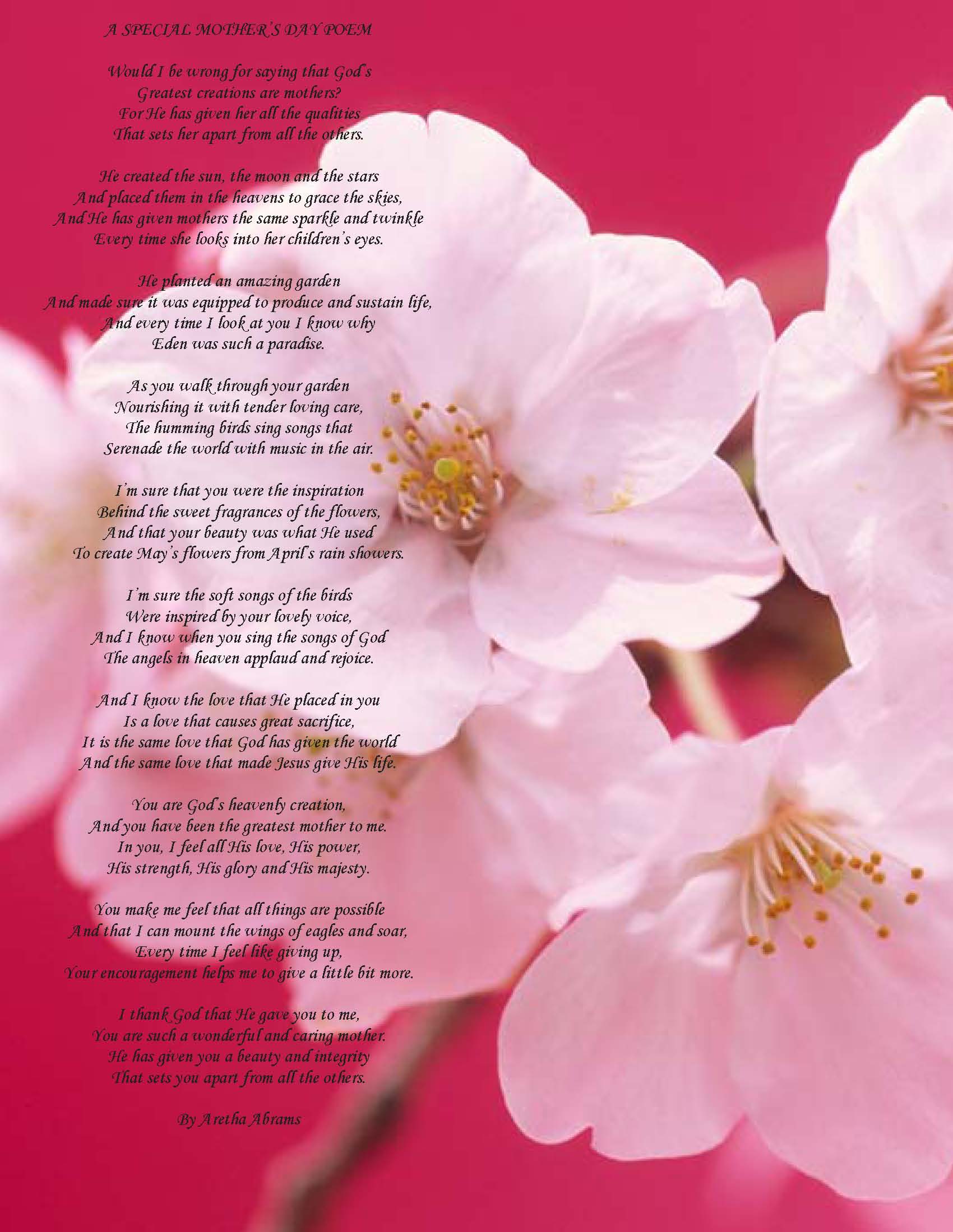 Religious Mothers Day Poems