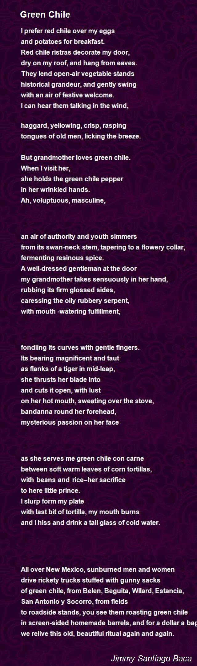 Jimmy santiago baca Poems