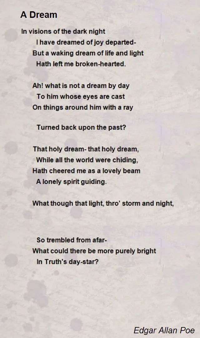 Edgar Allan Poe Short Poems