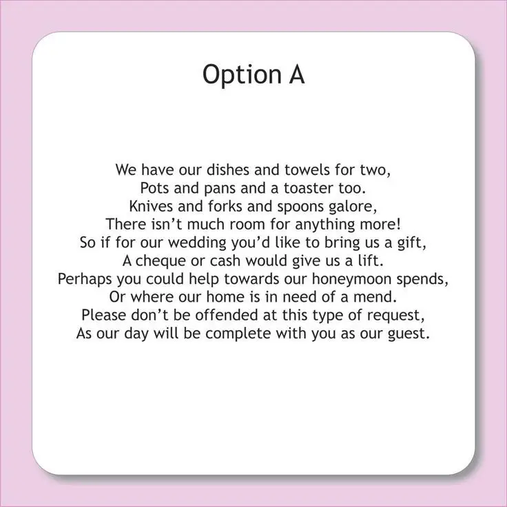 Wedding Invitation Poems