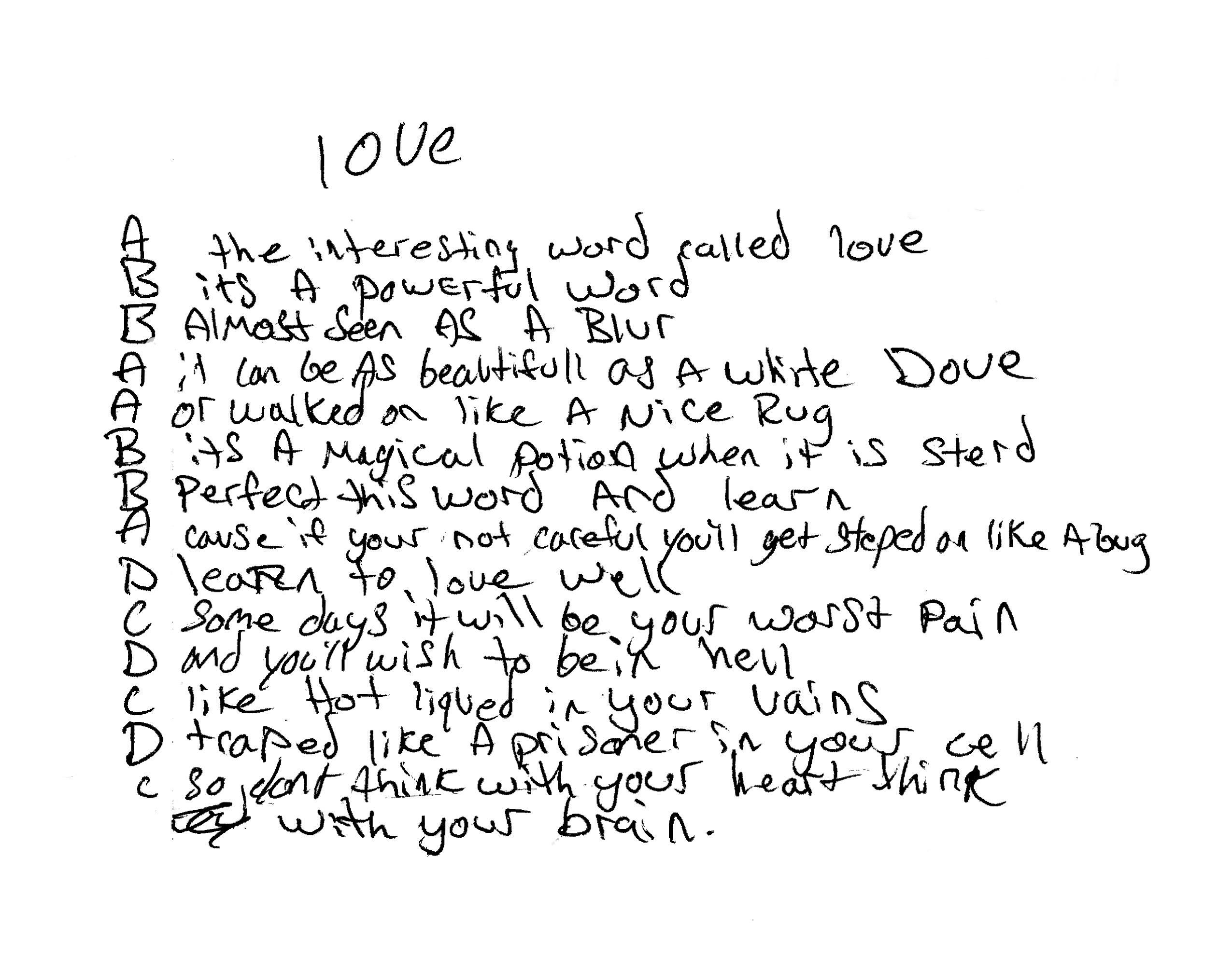 Anonymous love Poems