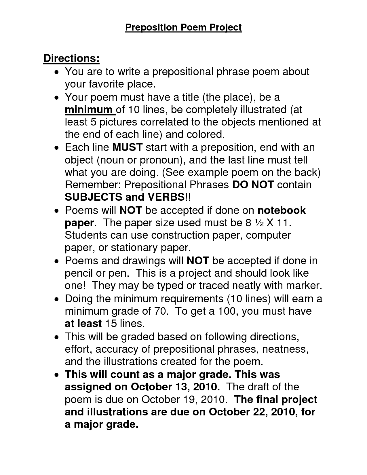 Preposition poem example image
