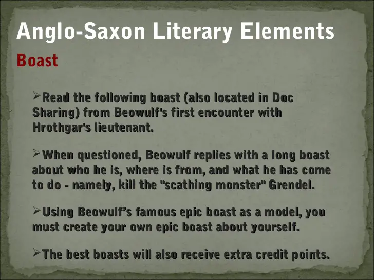 Beowulf boast poem picture